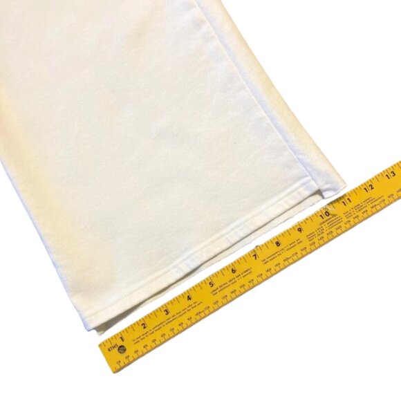 Good American Good Waist Palazzo Crop Jeans Wide Leg Women's 12 White NWT - Picture 8 of 11